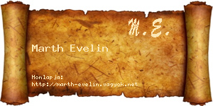 Marth Evelin névjegykártya
